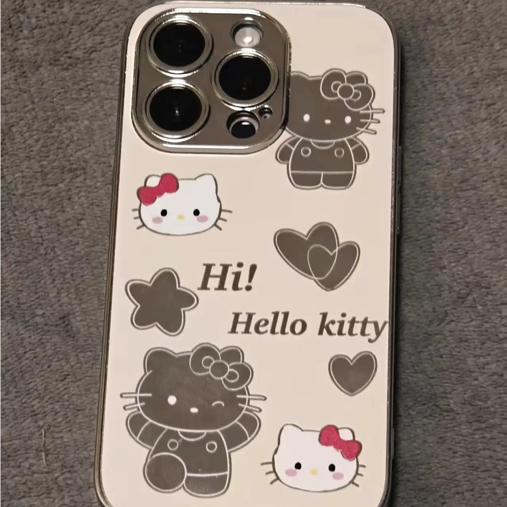 Hello Kitty Phone Case - Cream and Gray